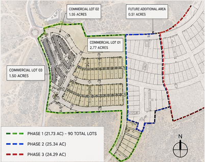 Barnes Butte Ranch Phase 1, Phase 2, and Phase 3 site plan detail